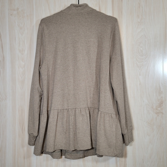 CAbi Weekend Topper Lightweight Tan Jacket Sz Lg - Picture 3 of 6